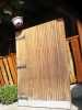 dřevěná  dvoukřídlá garážová vrata