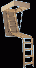 Půdní dřevěné schody