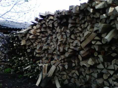 dřevní štěpka, palivové dřevo